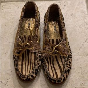 Animal Print Sperry Top-Sider boat shoes